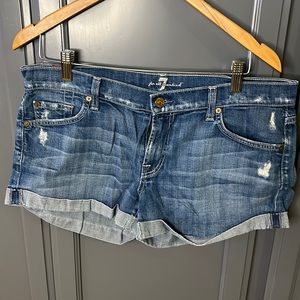 Size 31 distressed 7 For All Mankind Denim Shorts